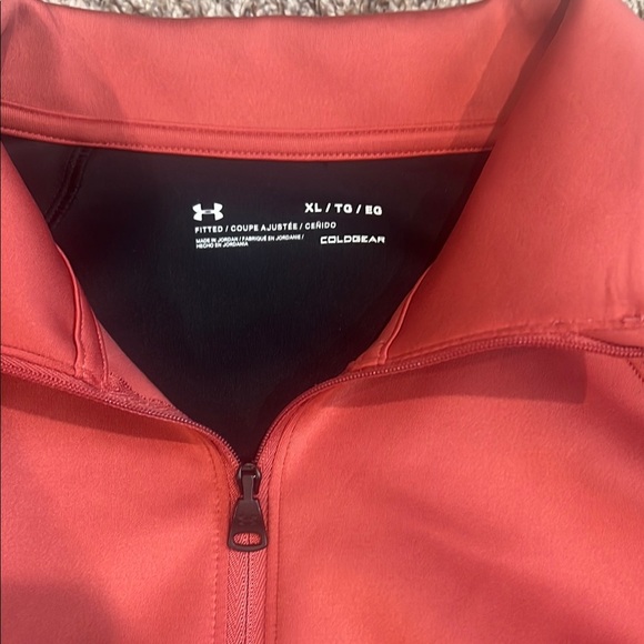 Under Armour Red and Black Quarter-Zip Sweatshirt - Picture 2 of 3